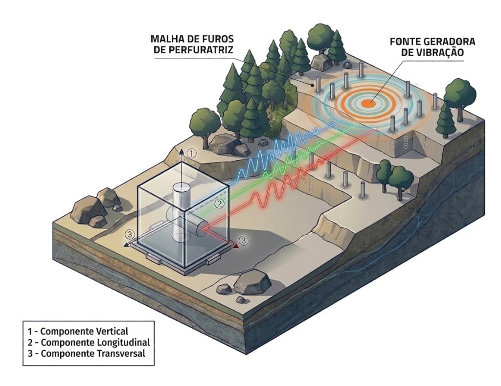 Exemplo de posicionamento de sensores e orientação de eixos